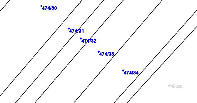 Parcela st. 474/33 v KÚ Polkovice, Katastrální mapa