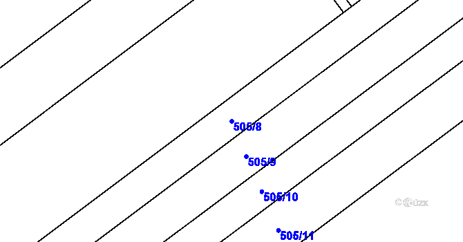 Parcela st. 505/8 v KÚ Polkovice, Katastrální mapa