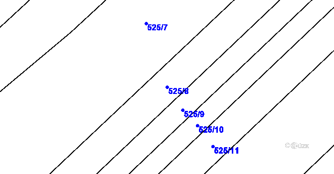 Parcela st. 525/8 v KÚ Polkovice, Katastrální mapa