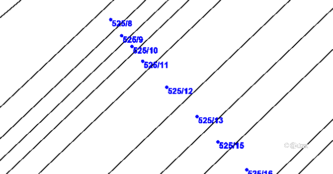Parcela st. 525/12 v KÚ Polkovice, Katastrální mapa