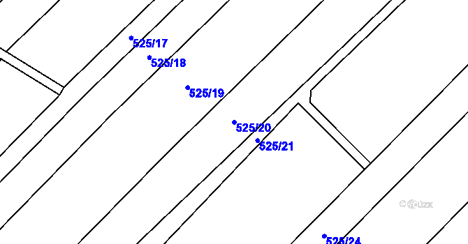 Parcela st. 525/20 v KÚ Polkovice, Katastrální mapa