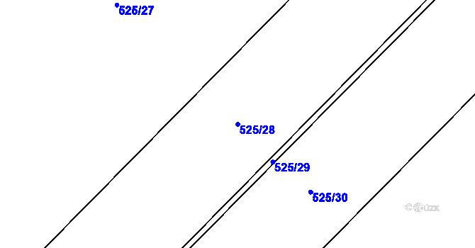 Parcela st. 525/28 v KÚ Polkovice, Katastrální mapa