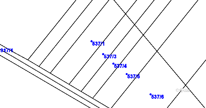 Parcela st. 537/3 v KÚ Polkovice, Katastrální mapa