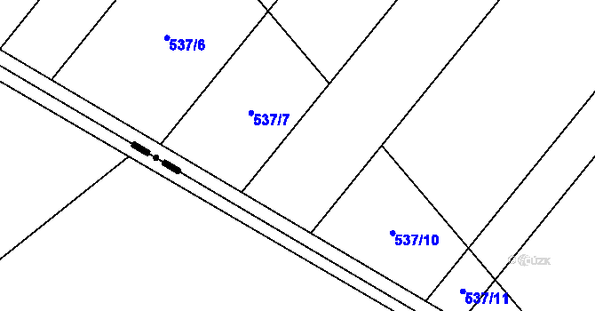 Parcela st. 537/8 v KÚ Polkovice, Katastrální mapa