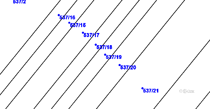 Parcela st. 537/19 v KÚ Polkovice, Katastrální mapa