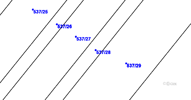 Parcela st. 537/28 v KÚ Polkovice, Katastrální mapa