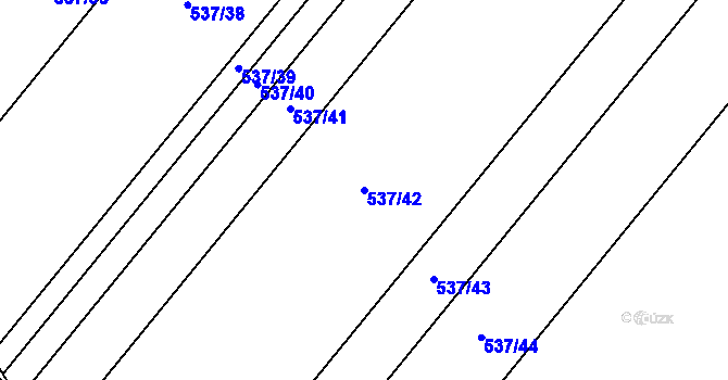 Parcela st. 537/42 v KÚ Polkovice, Katastrální mapa