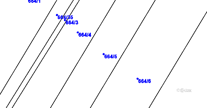 Parcela st. 664/5 v KÚ Polkovice, Katastrální mapa