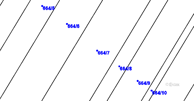 Parcela st. 664/7 v KÚ Polkovice, Katastrální mapa