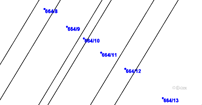 Parcela st. 664/11 v KÚ Polkovice, Katastrální mapa