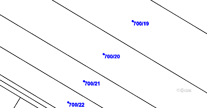 Parcela st. 700/20 v KÚ Polkovice, Katastrální mapa
