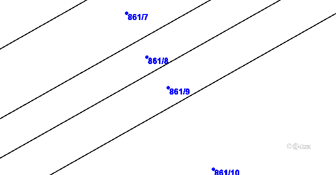 Parcela st. 861/9 v KÚ Polkovice, Katastrální mapa