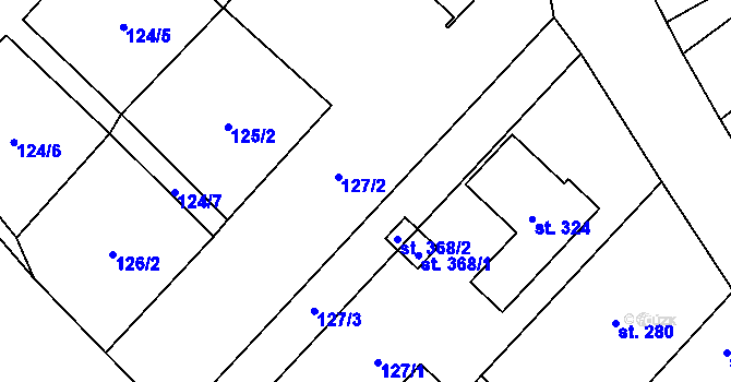 Parcela st. 127/2 v KÚ Polkovice, Katastrální mapa