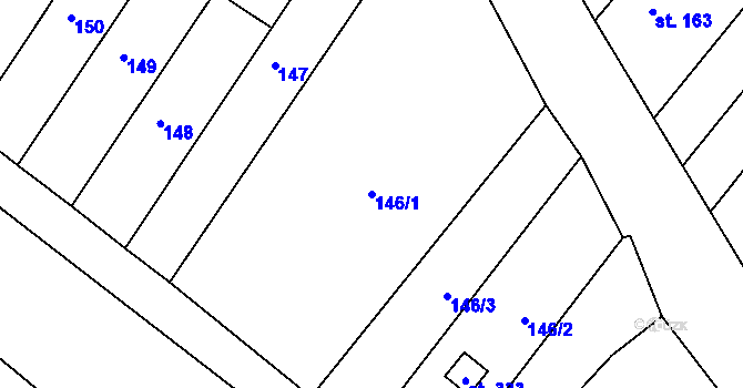 Parcela st. 146/1 v KÚ Polkovice, Katastrální mapa
