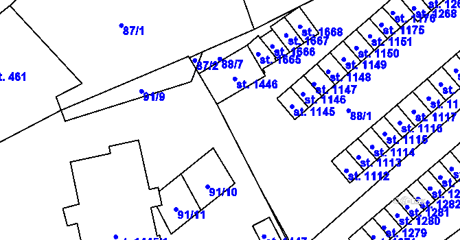 Parcela st. 462/6 v KÚ Polná, Katastrální mapa