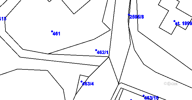 Parcela st. 462/1 v KÚ Polná, Katastrální mapa