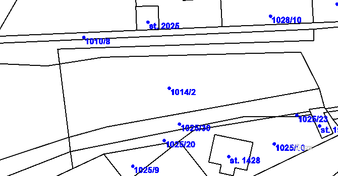 Parcela st. 1014/2 v KÚ Polná, Katastrální mapa