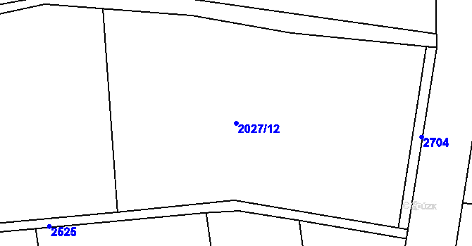 Parcela st. 2027/12 v KÚ Polná, Katastrální mapa
