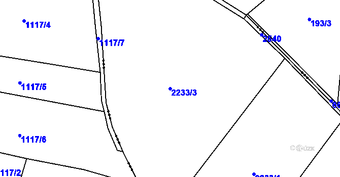Parcela st. 2233/3 v KÚ Polná, Katastrální mapa