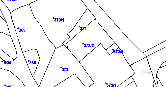 Parcela st. 372/2 v KÚ Polnička, Katastrální mapa