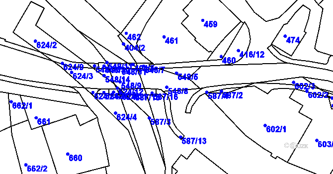 Parcela st. 548/8 v KÚ Polnička, Katastrální mapa