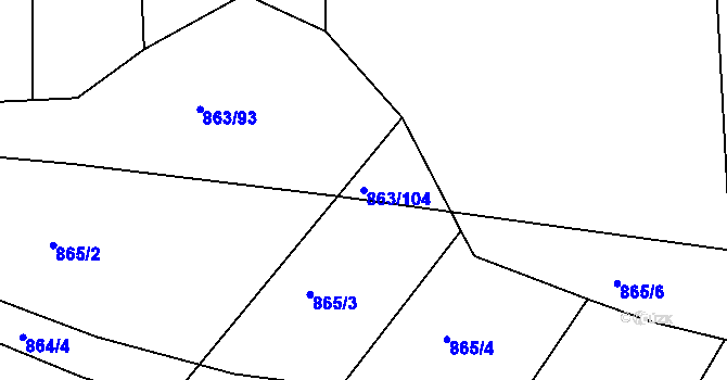 Parcela st. 863/104 v KÚ Polnička, Katastrální mapa