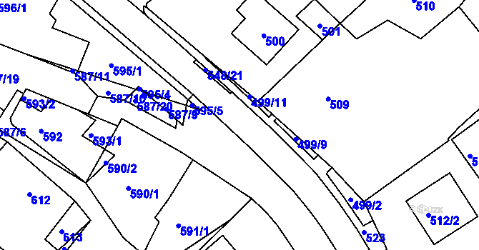 Parcela st. 548/17 v KÚ Polnička, Katastrální mapa
