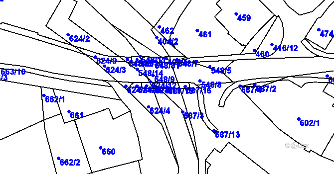 Parcela st. 587/15 v KÚ Polnička, Katastrální mapa