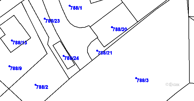 Parcela st. 788/21 v KÚ Polnička, Katastrální mapa