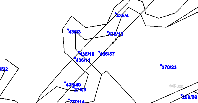 Parcela st. 436/57 v KÚ Stržanov, Katastrální mapa