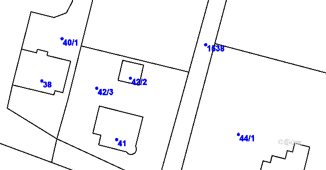 Parcela st. 42/5 v KÚ Polom u Hranic, Katastrální mapa
