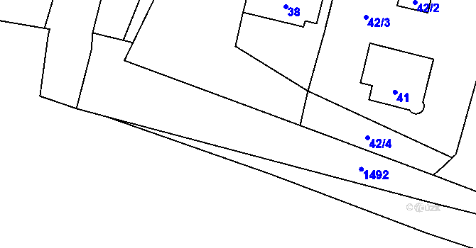 Parcela st. 810/3 v KÚ Polom u Hranic, Katastrální mapa