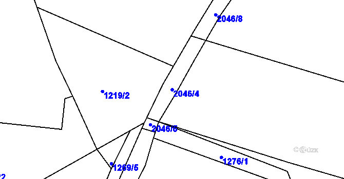 Parcela st. 2046/4 v KÚ Ponědrážka, Katastrální mapa