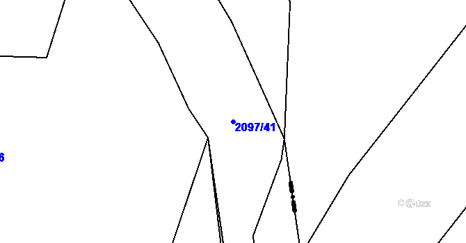 Parcela st. 2097/41 v KÚ Ponědrážka, Katastrální mapa