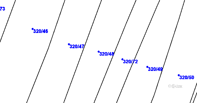 Parcela st. 320/48 v KÚ Záblatí u Ponědraže, Katastrální mapa