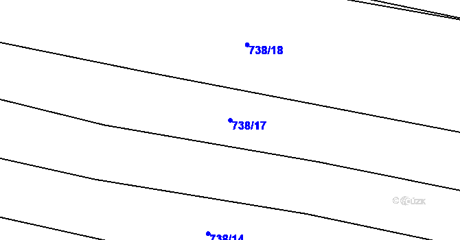 Parcela st. 738/17 v KÚ Záblatí u Ponědraže, Katastrální mapa