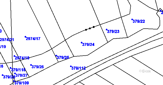 Parcela st. 379/24 v KÚ Ponětovice, Katastrální mapa