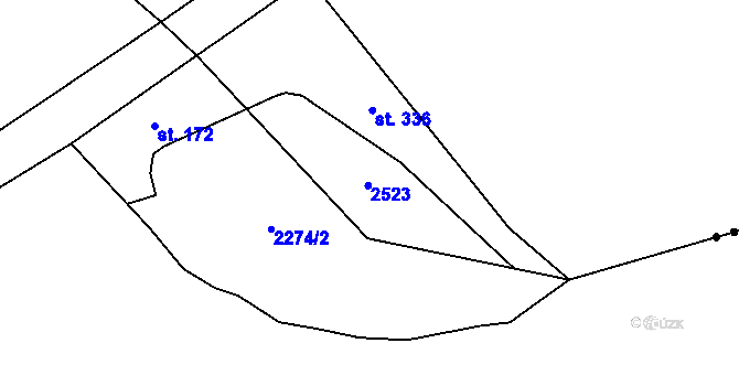 Parcela st. 1435/25 v KÚ Popelín, Katastrální mapa