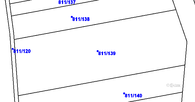 Parcela st. 811/139 v KÚ Popice, Katastrální mapa