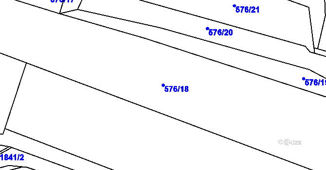 Parcela st. 576/18 v KÚ Popice, Katastrální mapa