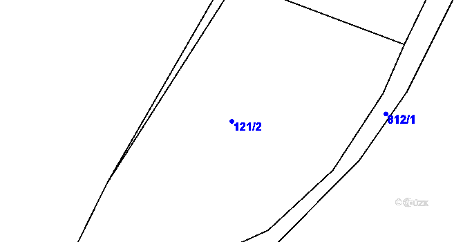 Parcela st. 121/2 v KÚ Popice u Jihlavy, Katastrální mapa