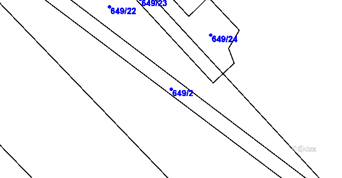 Parcela st. 649/2 v KÚ Popice u Jihlavy, Katastrální mapa