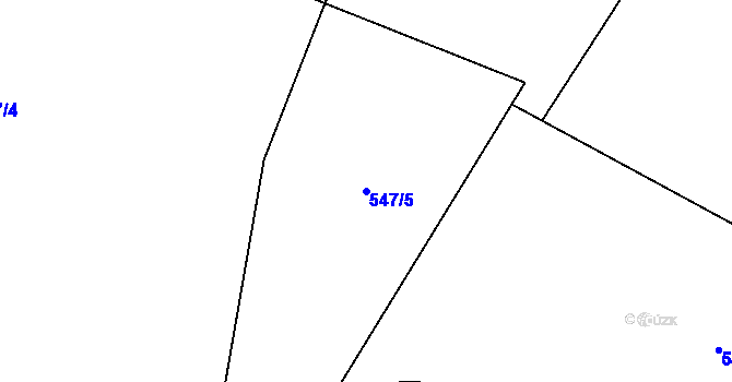 Parcela st. 547/5 v KÚ Popice u Jihlavy, Katastrální mapa