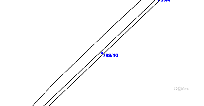 Parcela st. 799/10 v KÚ Popice u Jihlavy, Katastrální mapa