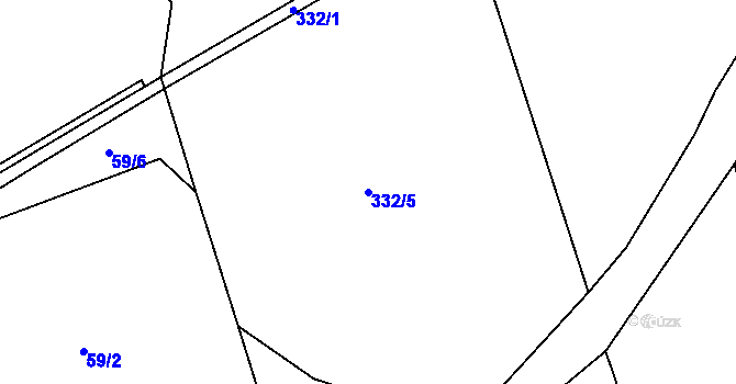 Parcela st. 332/5 v KÚ Popice u Jihlavy, Katastrální mapa
