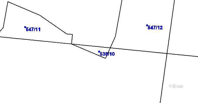 Parcela st. 538/10 v KÚ Popice u Jihlavy, Katastrální mapa