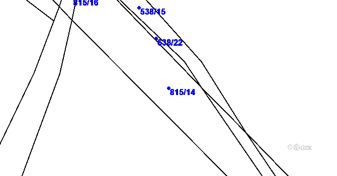 Parcela st. 815/14 v KÚ Popice u Jihlavy, Katastrální mapa