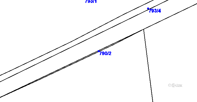 Parcela st. 790/2 v KÚ Popice u Jihlavy, Katastrální mapa