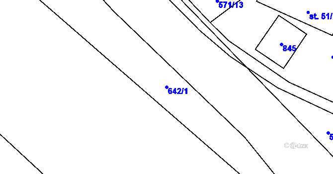 Parcela st. 642/1 v KÚ Popice u Jihlavy, Katastrální mapa