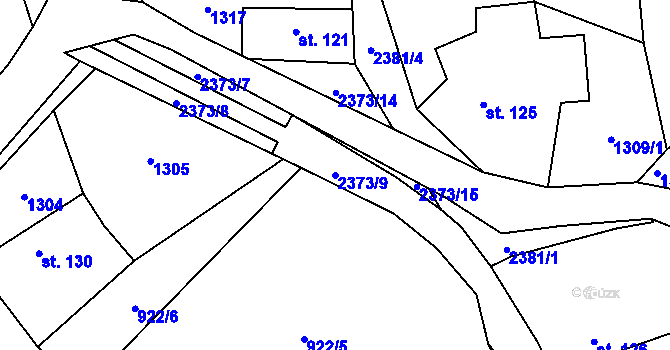 Parcela st. 2373/9 v KÚ Popovice u Benešova, Katastrální mapa